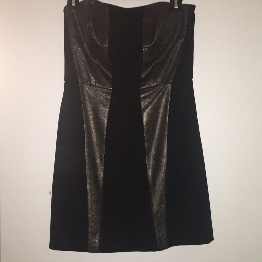 Black strapless dress